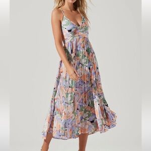 ASTR the Label: BLYTHE DRESS IN CORAL MULTI